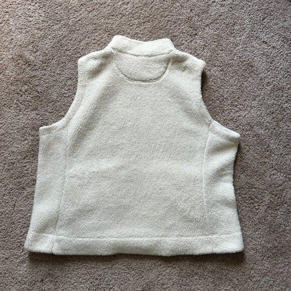 Calvin Klein Off White Zip Up Sherpa Vest Size 1X - Picture 2 of 8